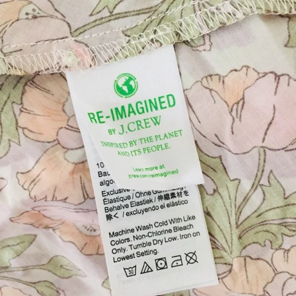 J Crew Liberty London Butterfield Poppy Smocked Waist Dress Prairie Cottagecore - Picture 12 of 13